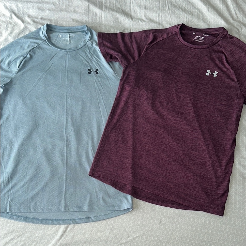 BUNDLE Under Armour Men's Performance T-Shirts - Blue and Maroon